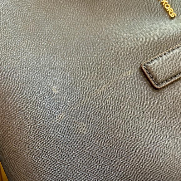 Michael Kors Leather Navy Blue Dillon Small Satchel Purse - Picture 7 of 7